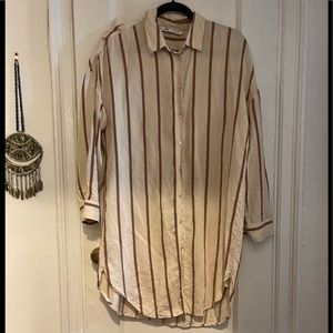 NWOT Zara Striped Long Sleeve Shirt